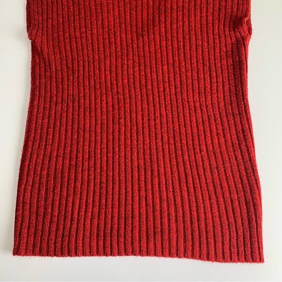 Vintage French Connection Red Wool Blend Sweater Vest Tunic Small - Picture 6 of 7